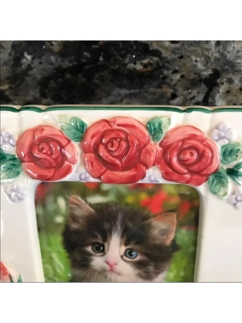 Vintage Otagiri Mary Ann Baker Hand Crafted Porcelain Ceramic Picture Frame
